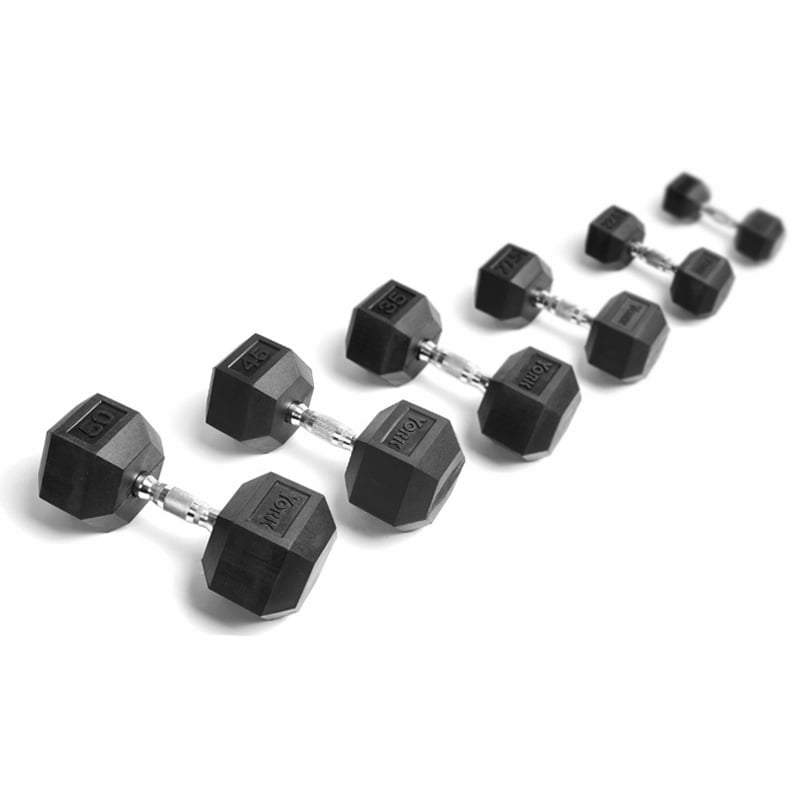 Rubber Hex Dumbbell Set | Dumbbells &amp; Dumbbell Sets