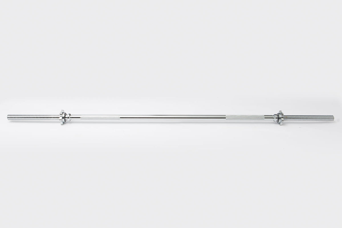 York Barbell Chrome Spin-Lock Weight Bar with Collars