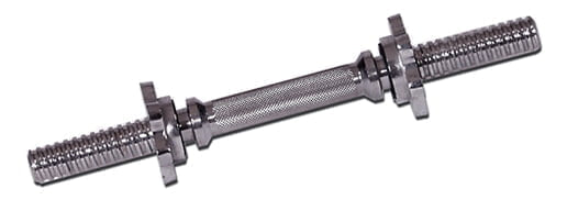 York Barbell Chrome 14″ Spin-Lock Dumbbell Handle w/ Spin-Lock Collars