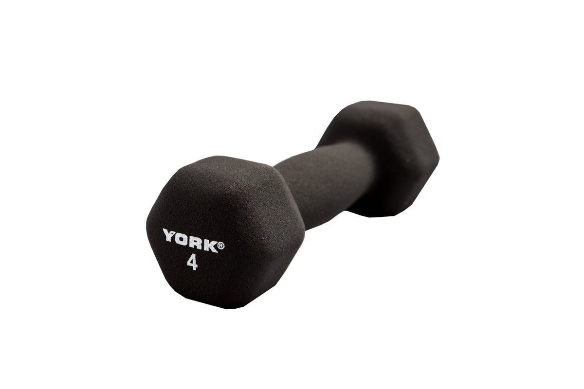YORK&#39;s 4 lb Black Neoprene Dumbbell