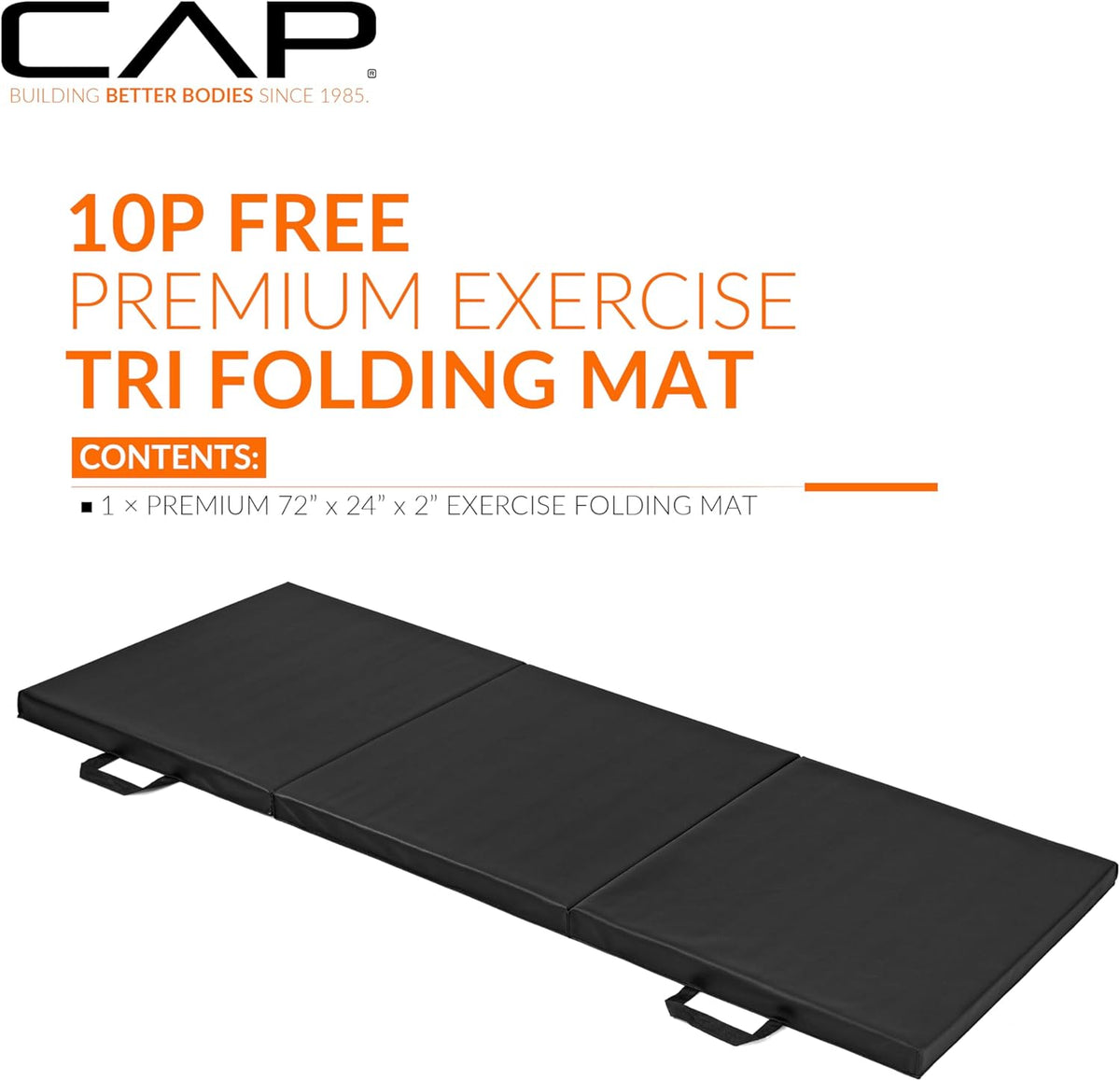 CAP Barbell Folding Exercise Mat with Carrying Handles