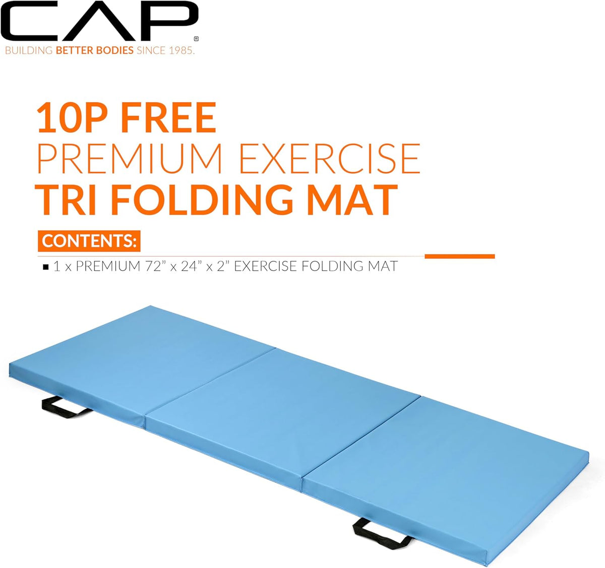 CAP Barbell Folding Exercise Mat with Carrying Handles