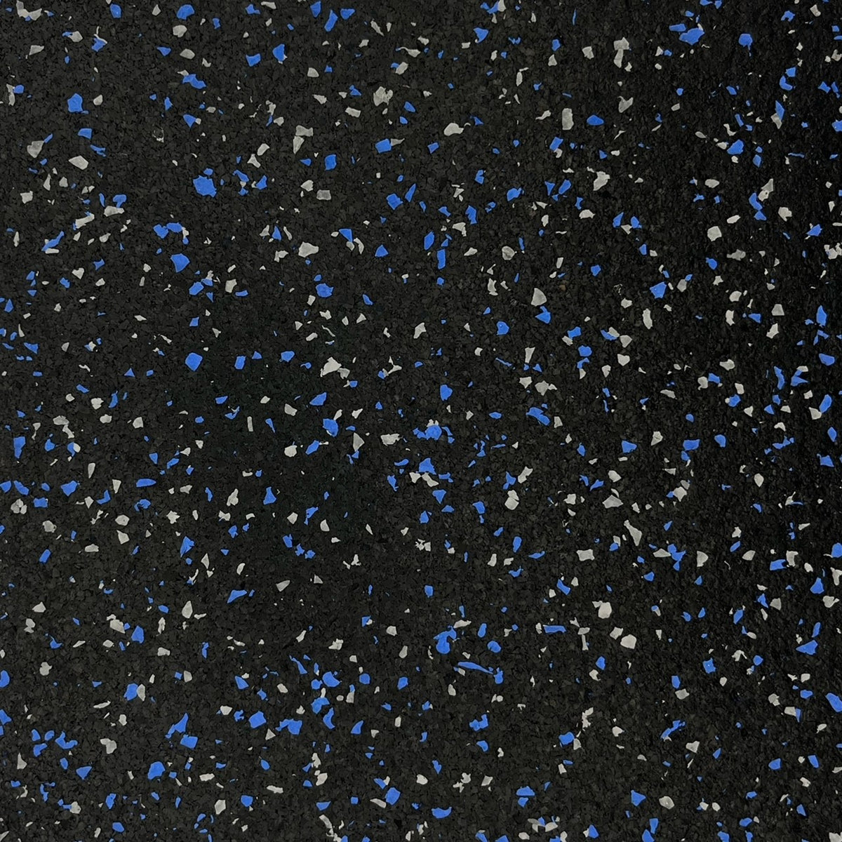MAGMA Commercial Rubber Gym Flooring / Straight Edge Mat / 8mm (5/16") / Blue &amp; Grey / 40% Fleck / 4' x 6' / 24 Sq Ft