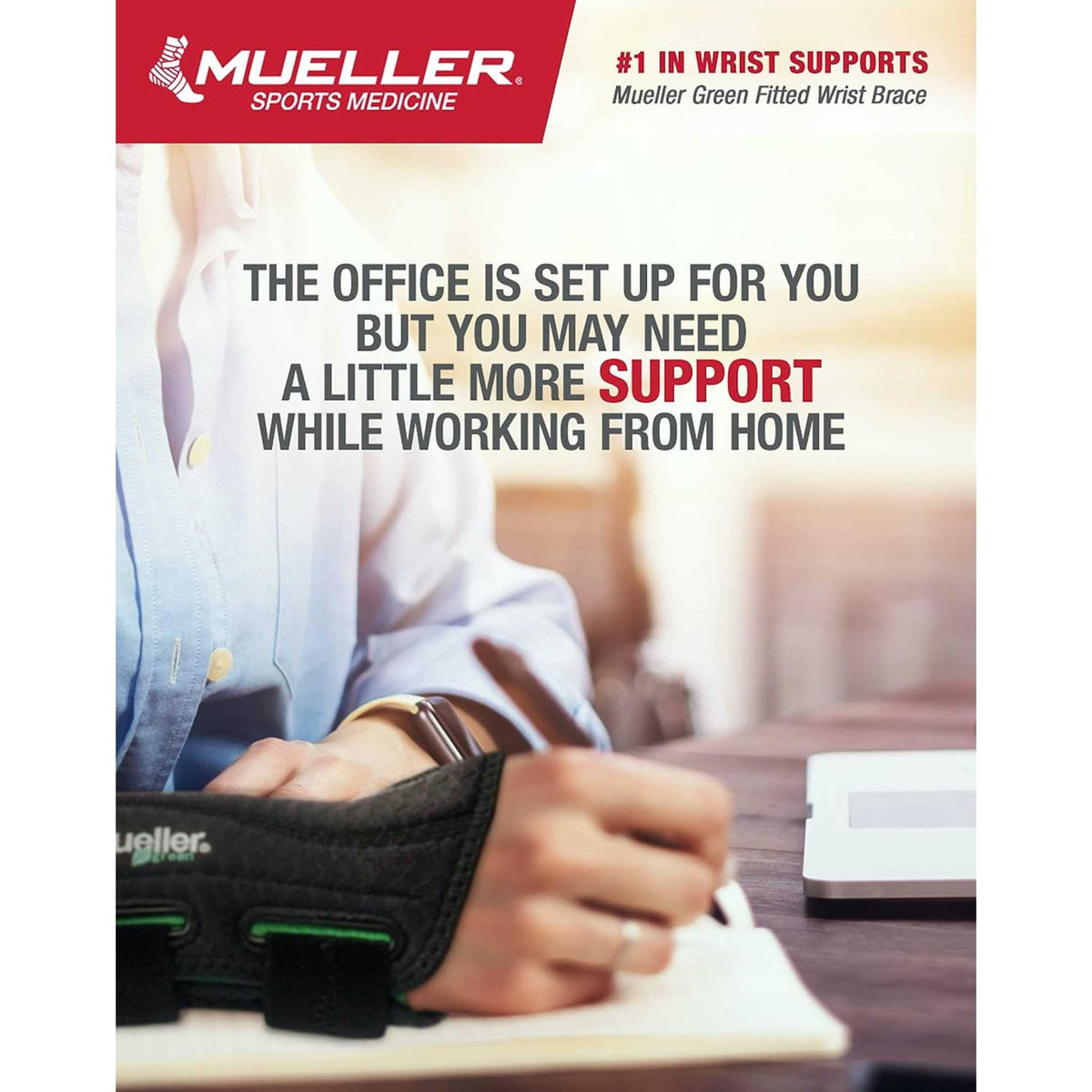 Mueller Green Fitted Wrist Brace