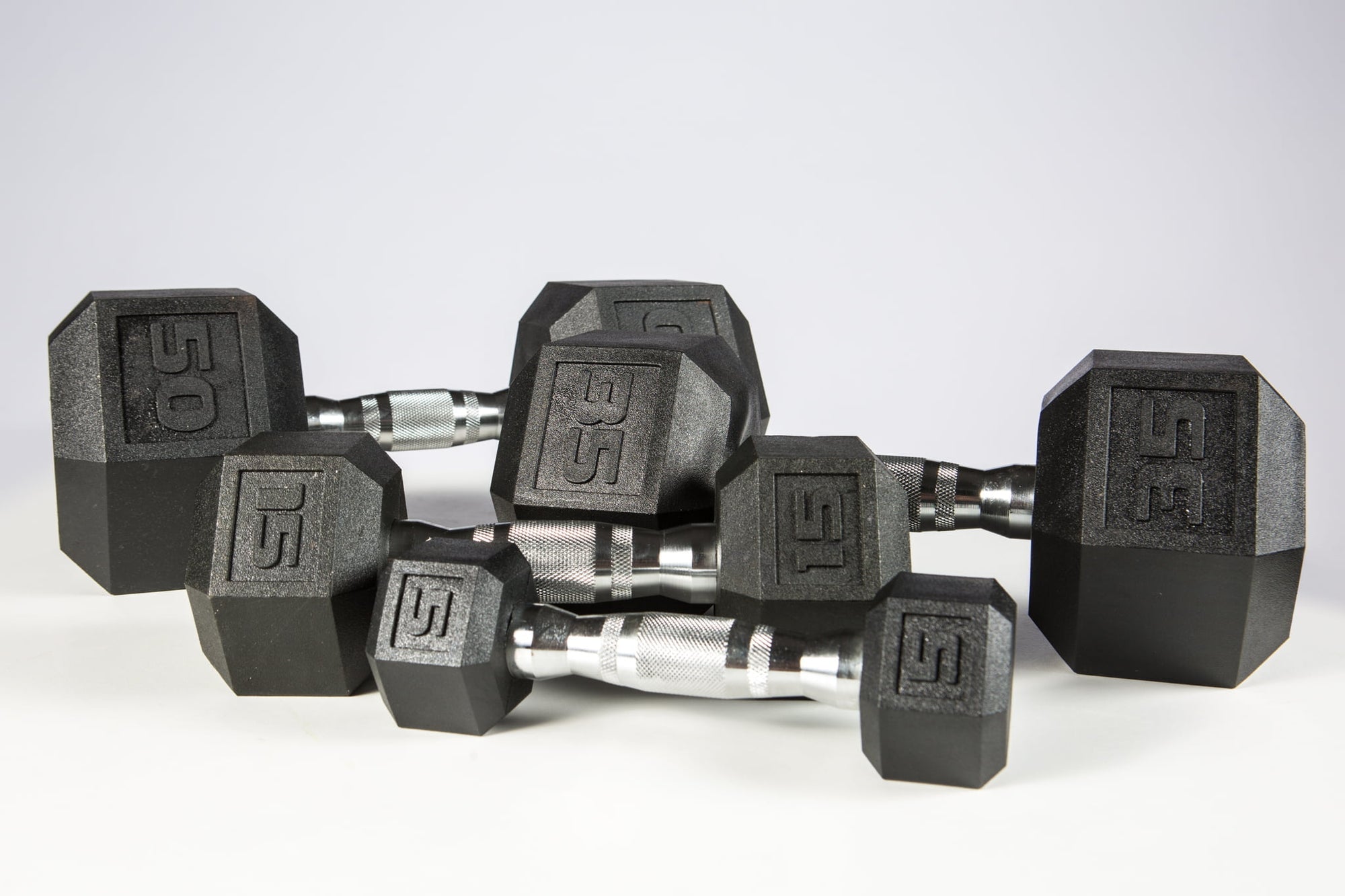 5-50lb York Premium PVC Hex Dumbbell Set