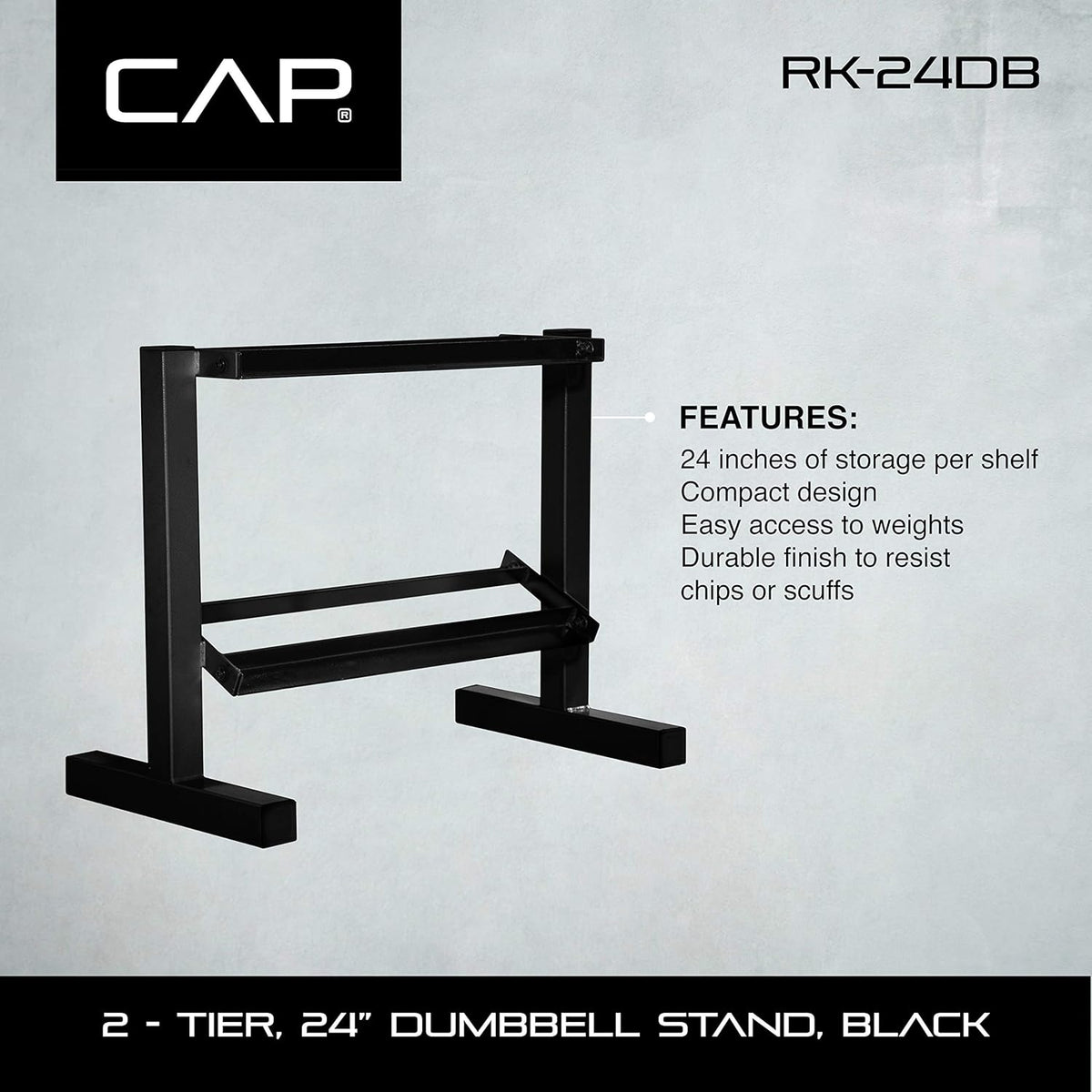 CAP Barbell 2-Tier 24-Inch Dumbbell Rack