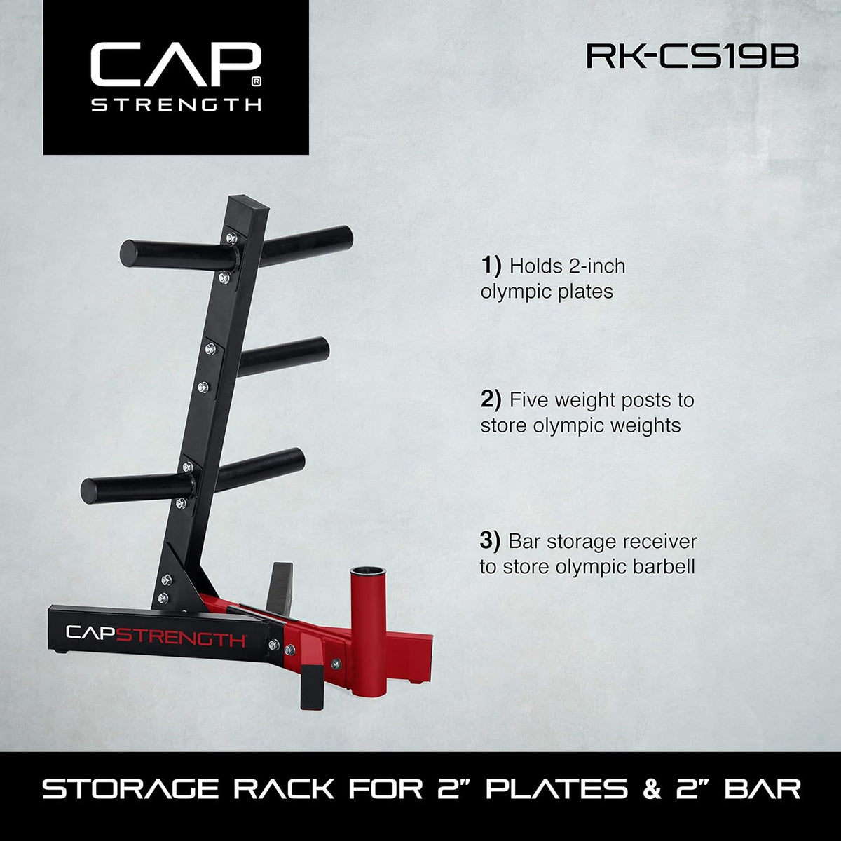 CAP Barbell Olympic Plate Tree Storage Rack