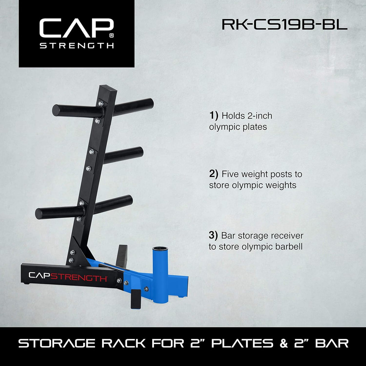 CAP Barbell Olympic Plate Tree Storage Rack