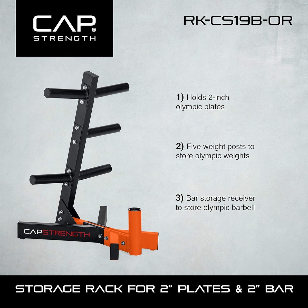 CAP Barbell Olympic Plate Tree Storage Rack
