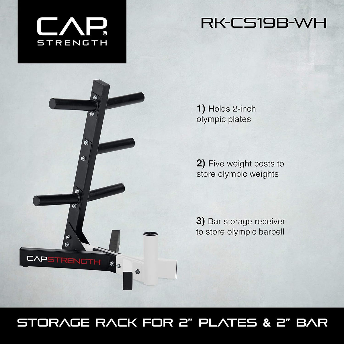 CAP Barbell Olympic Plate Tree Storage Rack
