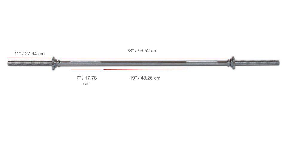 York Barbell Chrome Spin-Lock Weight Bar with Collars