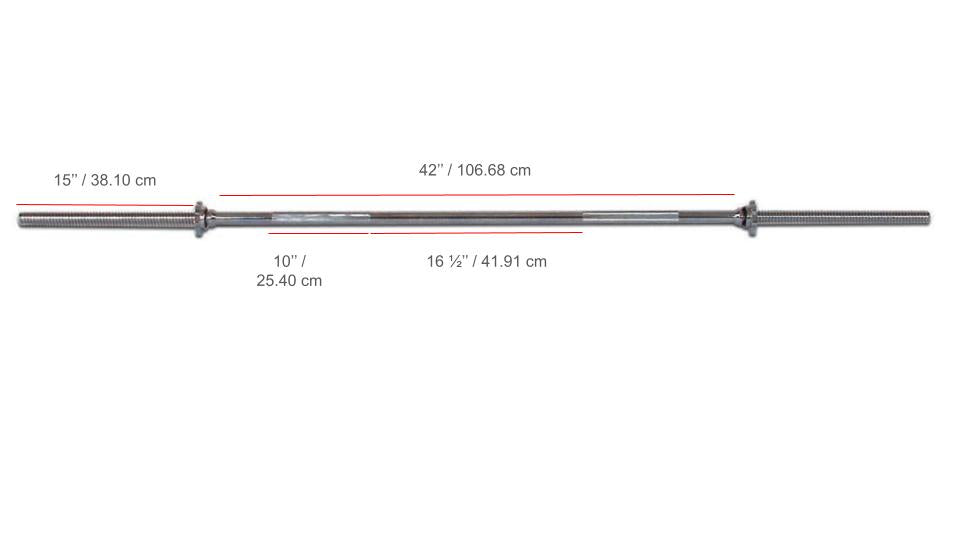 York Barbell Chrome Spin-Lock Weight Bar with Collars