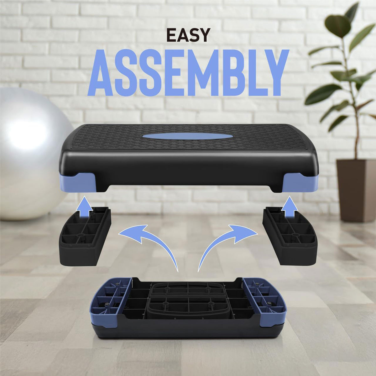 CAP Barbell Adjustable Aerobic Stepper Set with 2 Dumbbells &amp; Measuring Tape