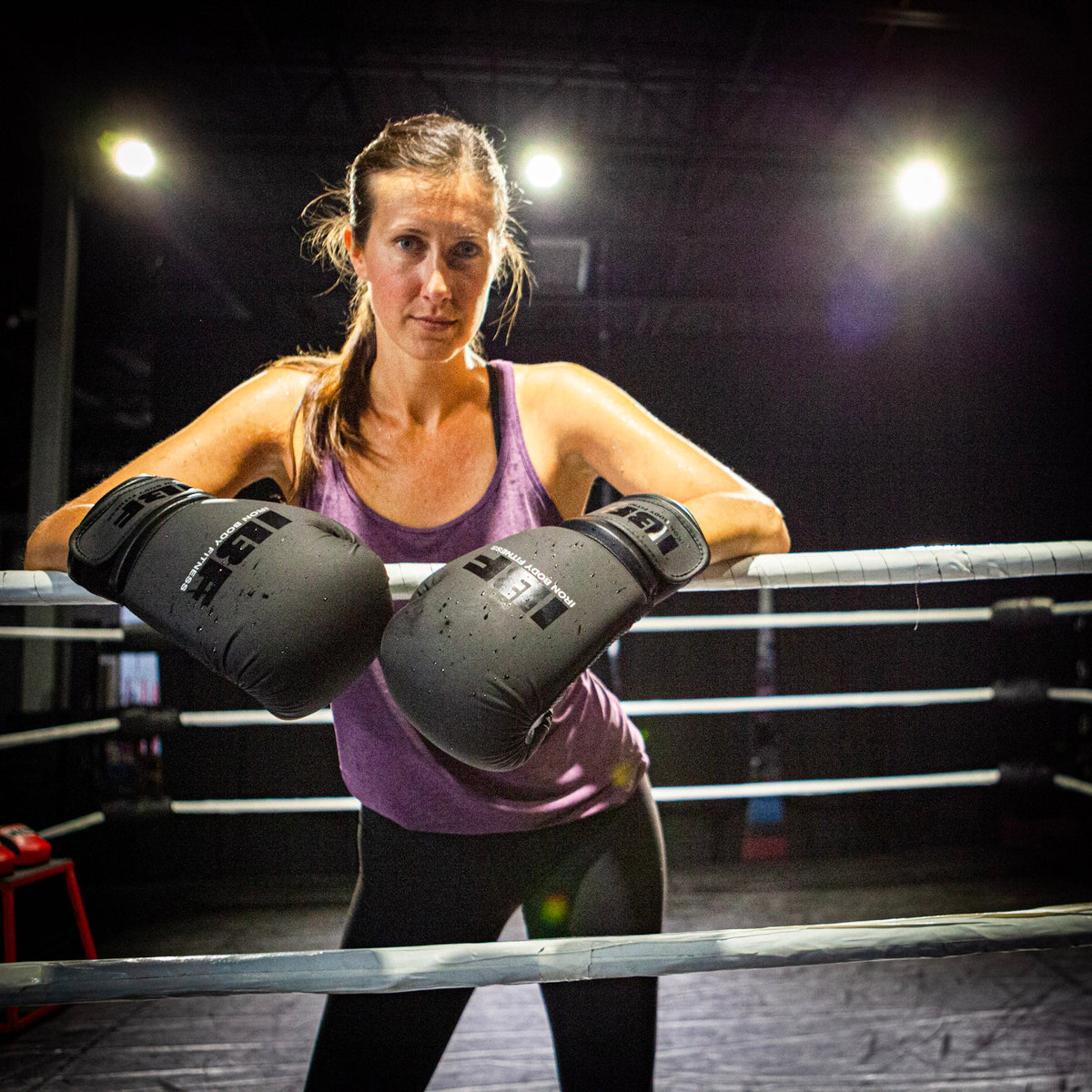 Iron Body Fitness Blackout Series Black Boxing Gloves