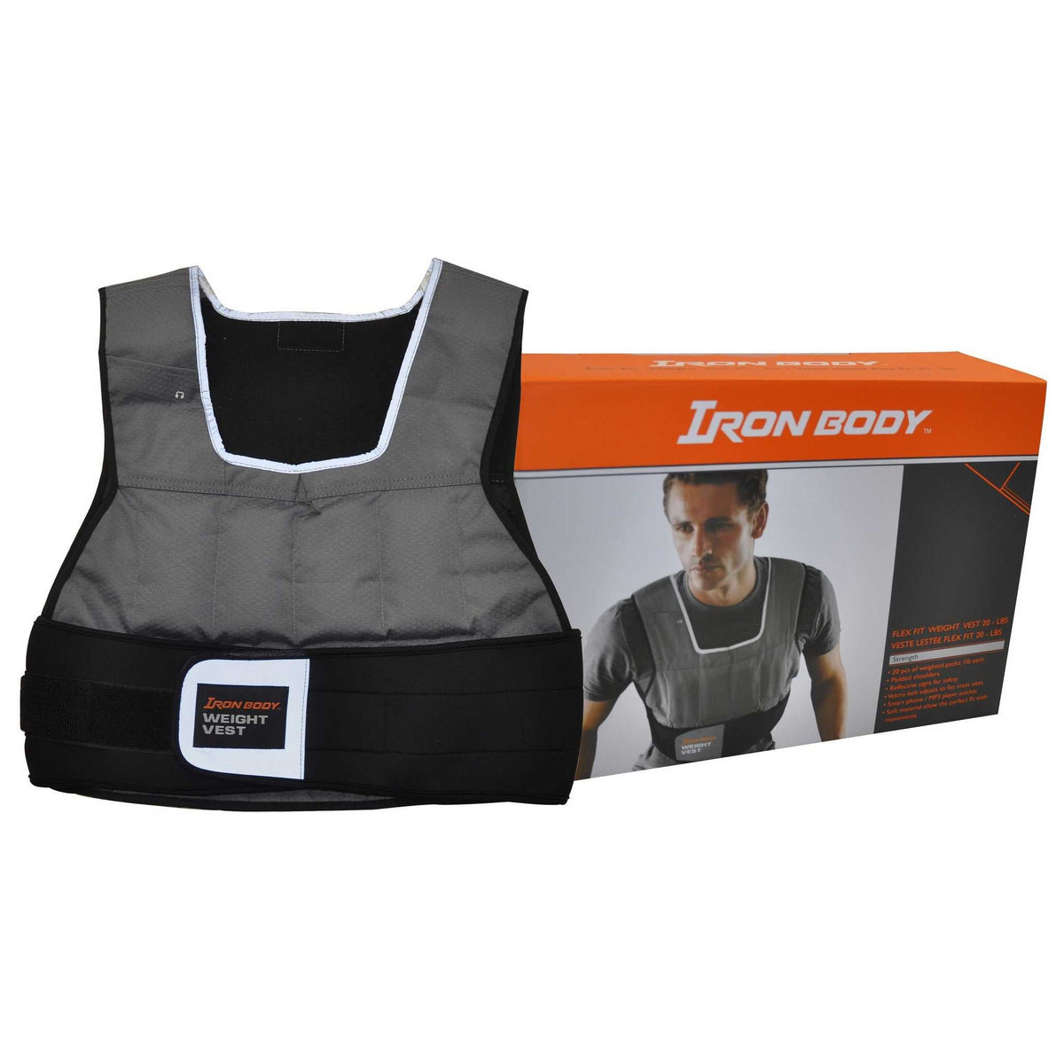 Iron Body Fitness Flex-Fit 20 LB Adjustable Weighted Vest