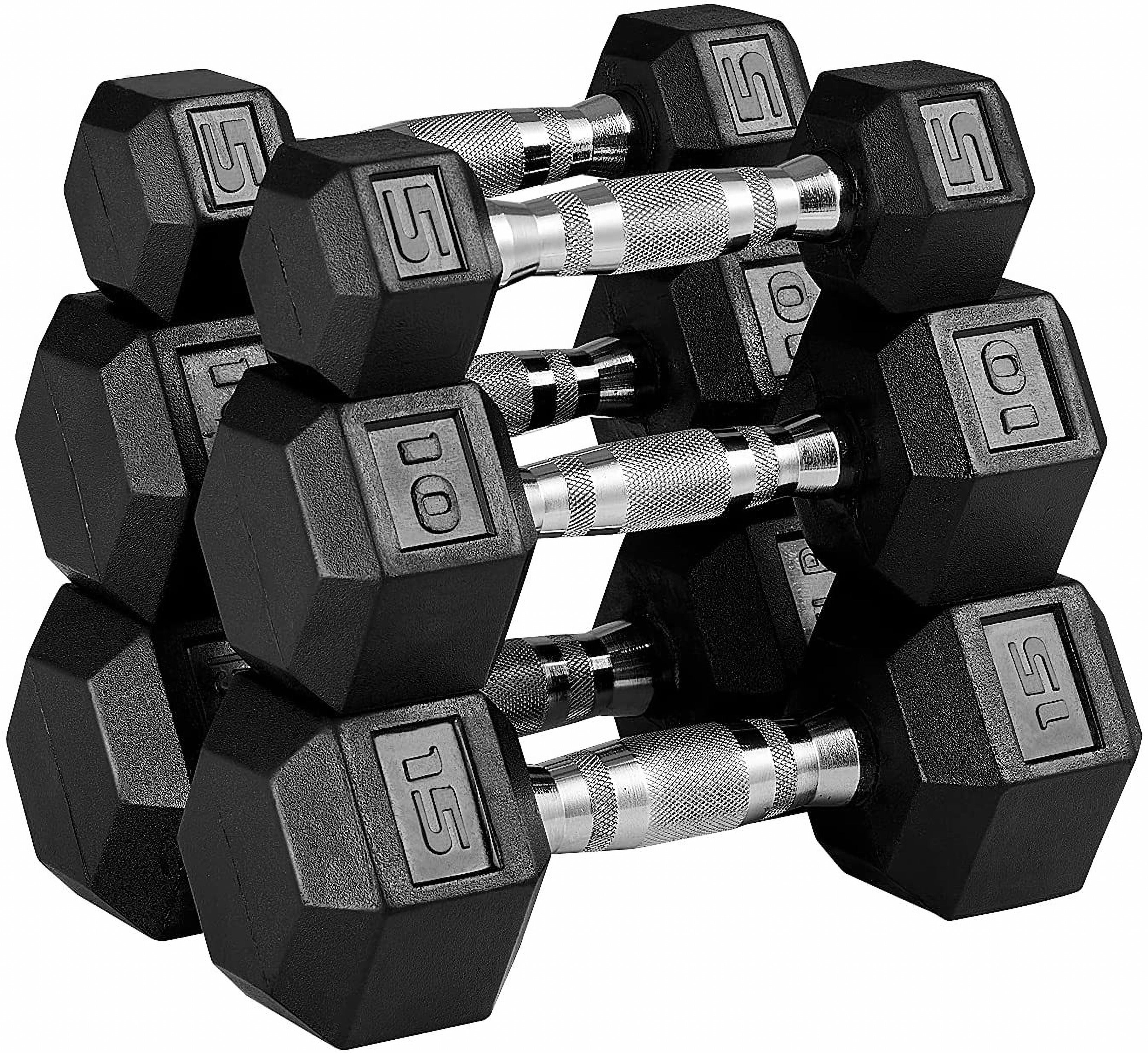 MAGMA Rubber Hex Dumbbell Sets