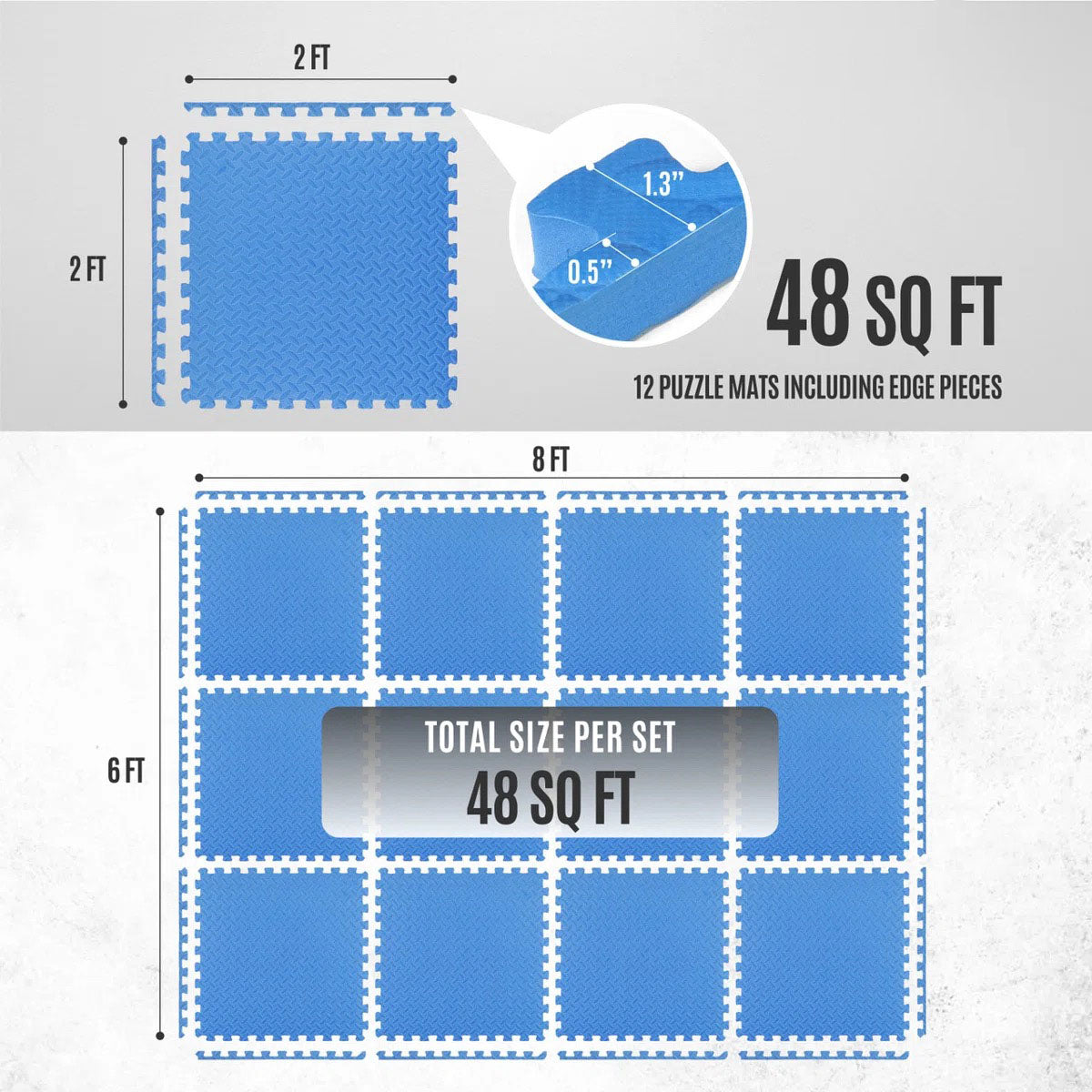 CAP Barbell Puzzle Mats (Blue)