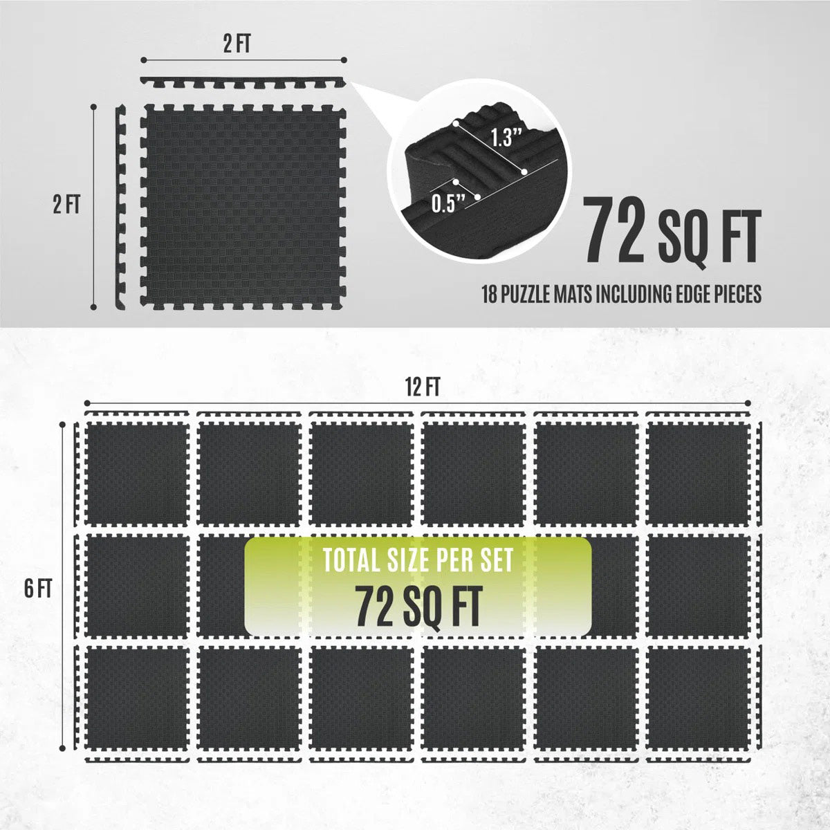 CAP Barbell Puzzle Mats (Black)