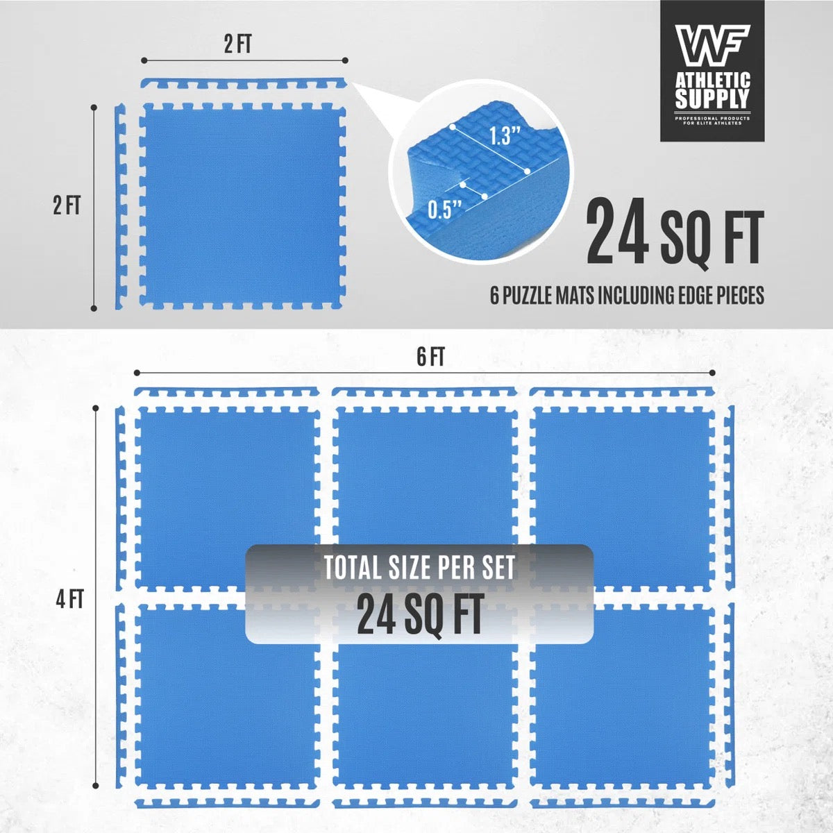 CAP Barbell Puzzle Mats (Blue)
