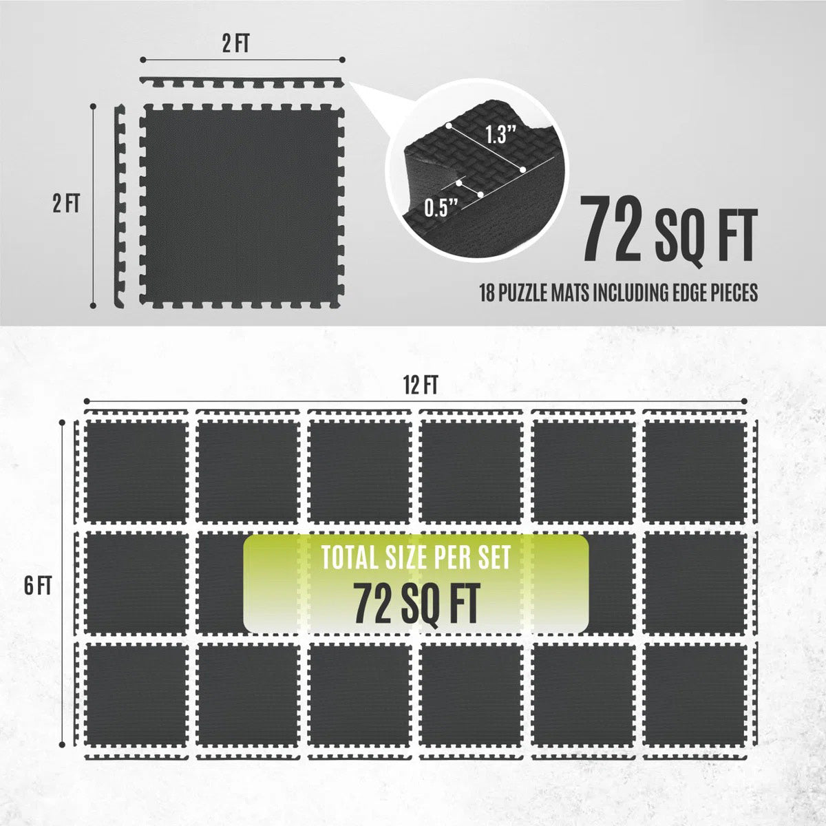 CAP Barbell Puzzle Mats (Black)