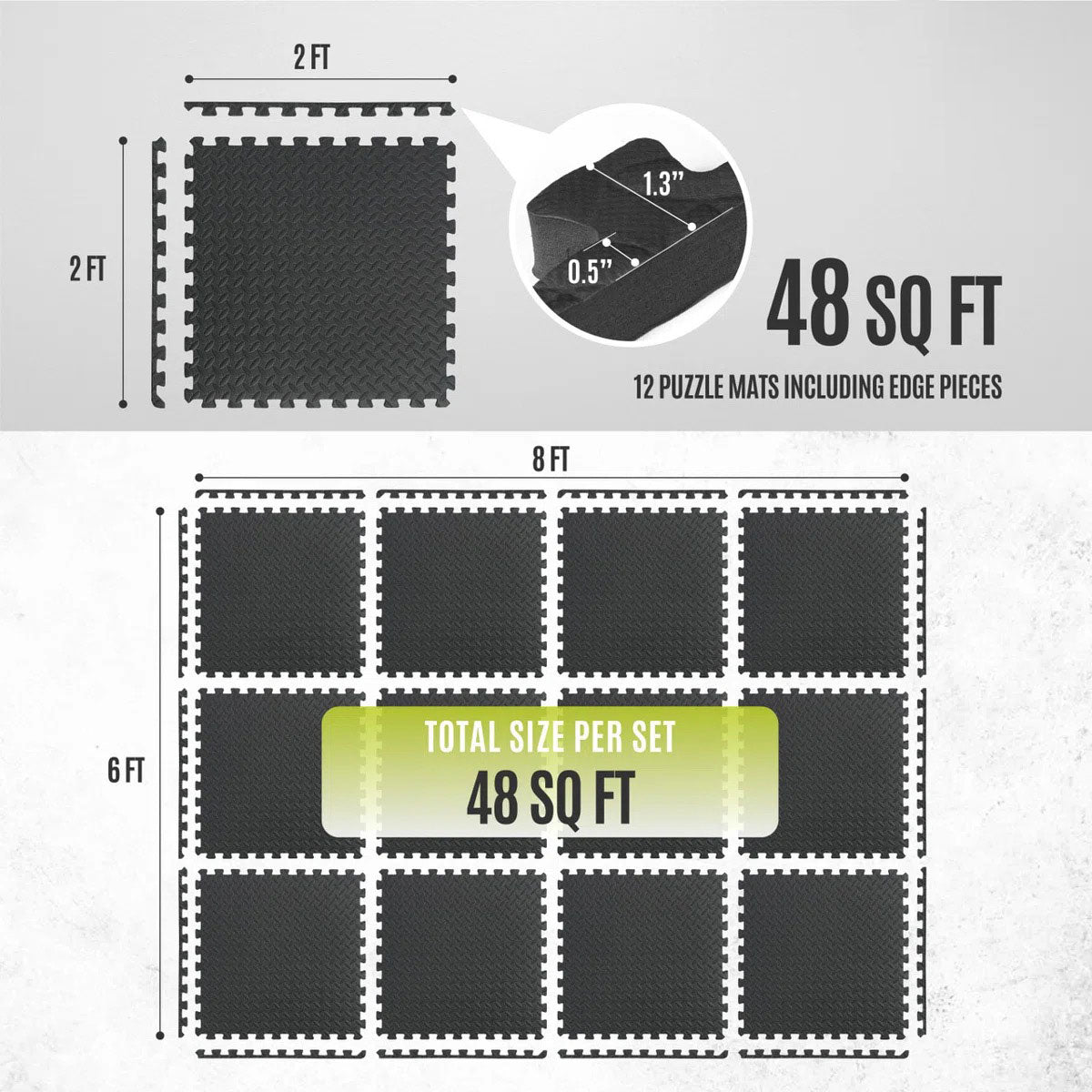 CAP Barbell Puzzle Mats (Black)