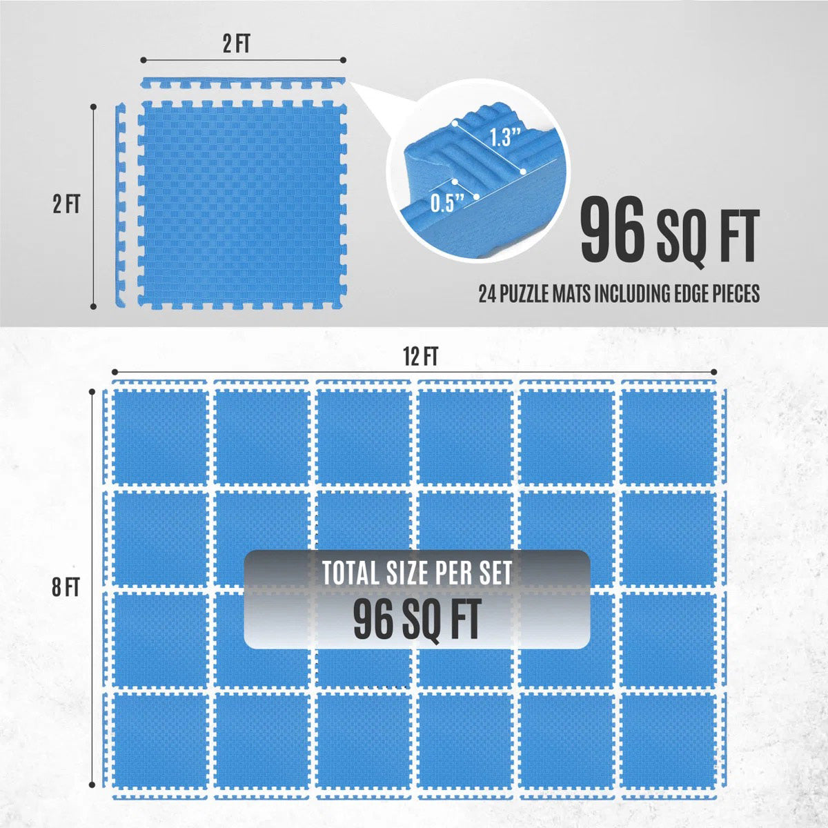 CAP Barbell Puzzle Mats (Blue)
