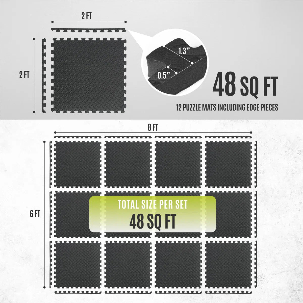 CAP Barbell Puzzle Mats (Black)