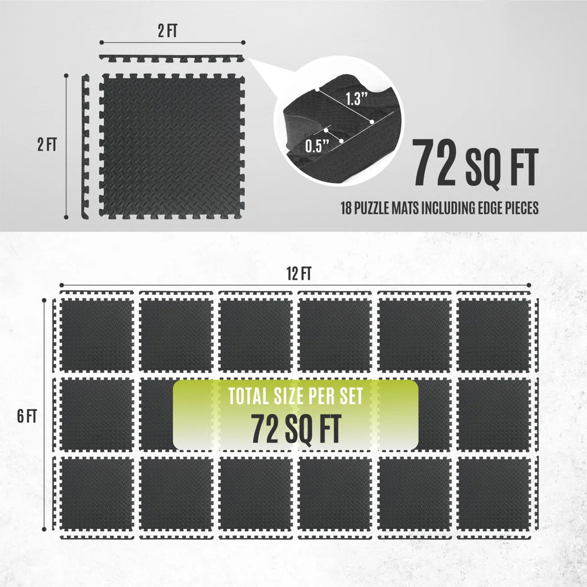 CAP Barbell Puzzle Mats (Black)