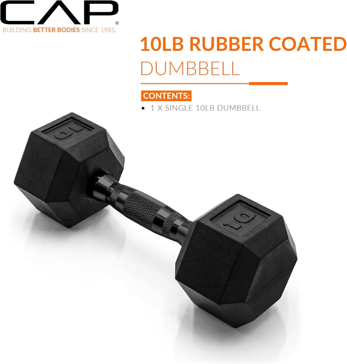 CAP Barbell Rubber Hex Dumbbells