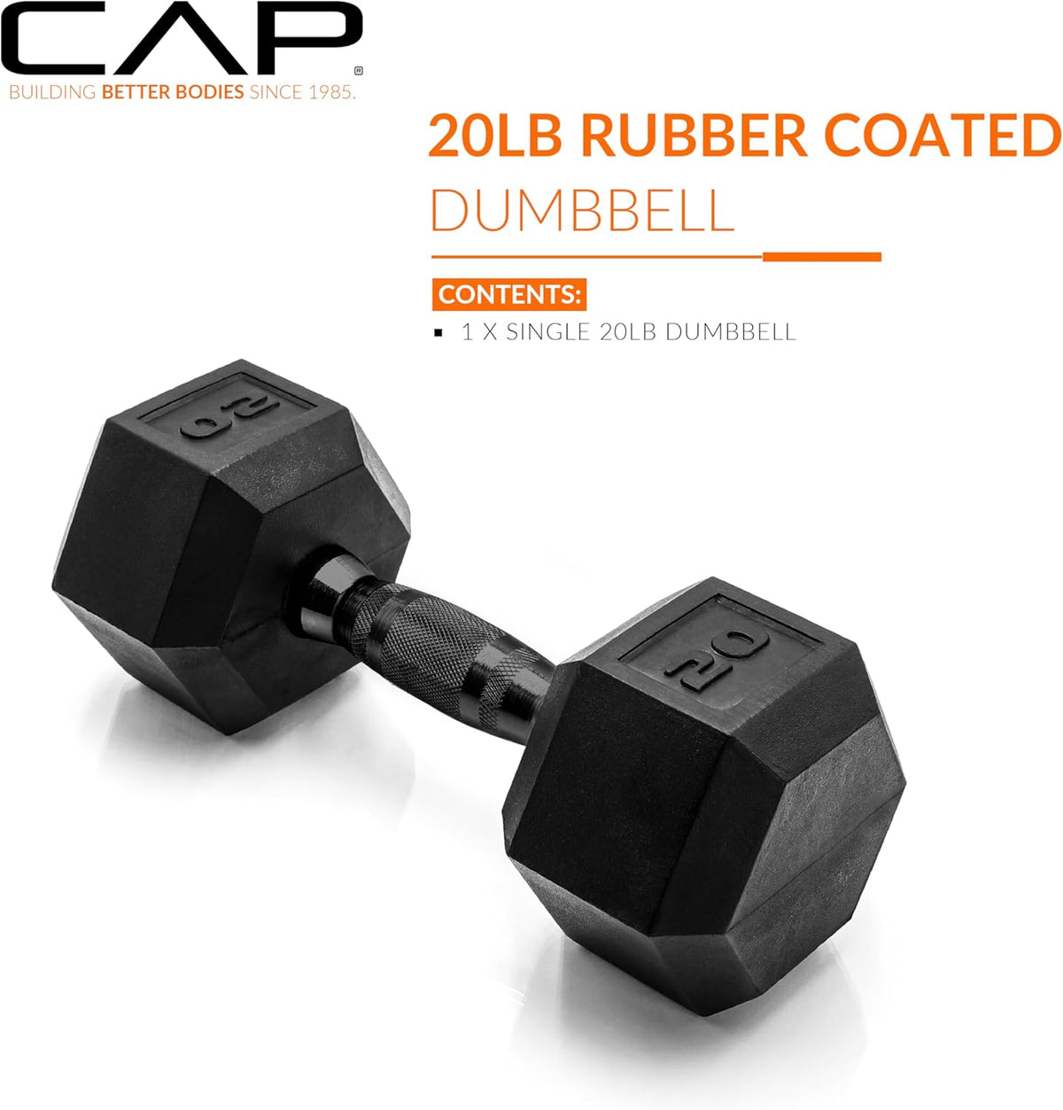 CAP Barbell Rubber Hex Dumbbells