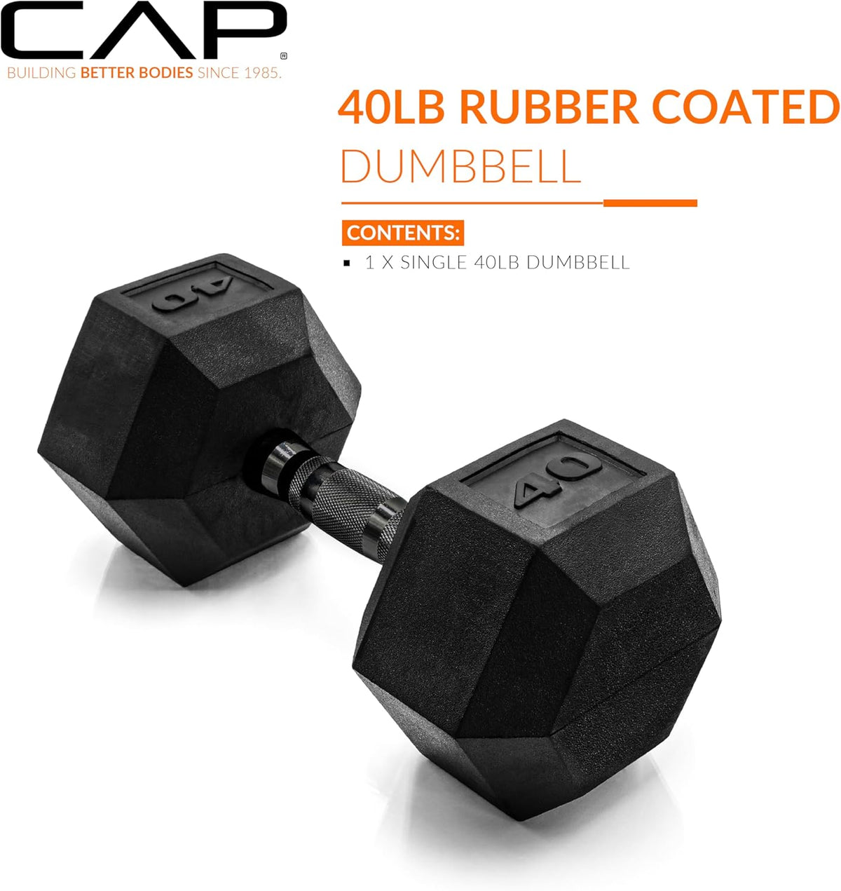 CAP Barbell Rubber Hex Dumbbells