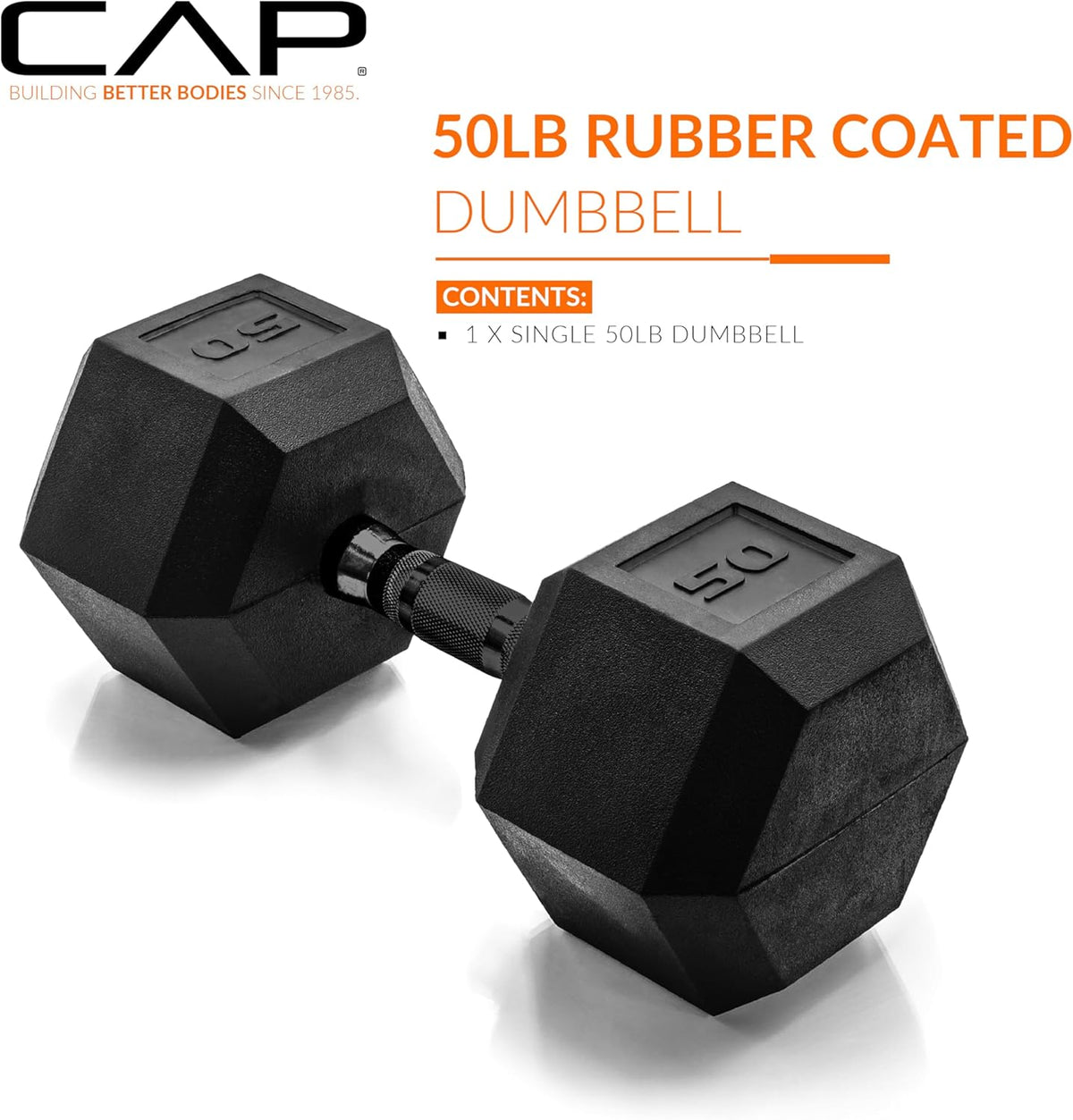 CAP Barbell Rubber Hex Dumbbells