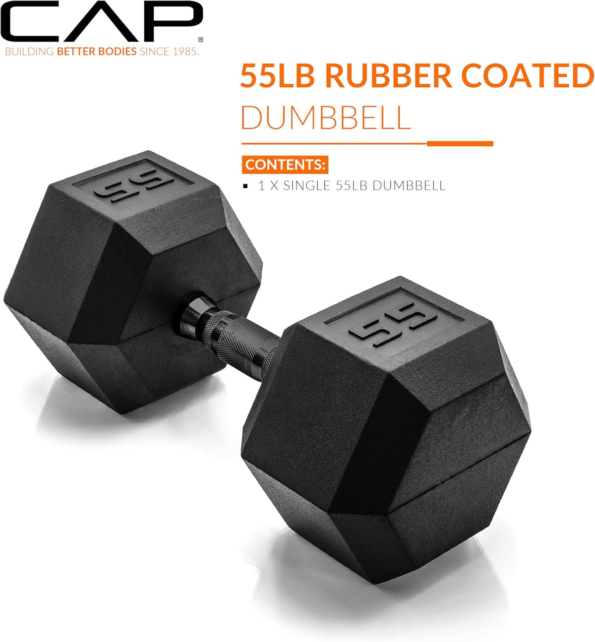 CAP Barbell Rubber Hex Dumbbells