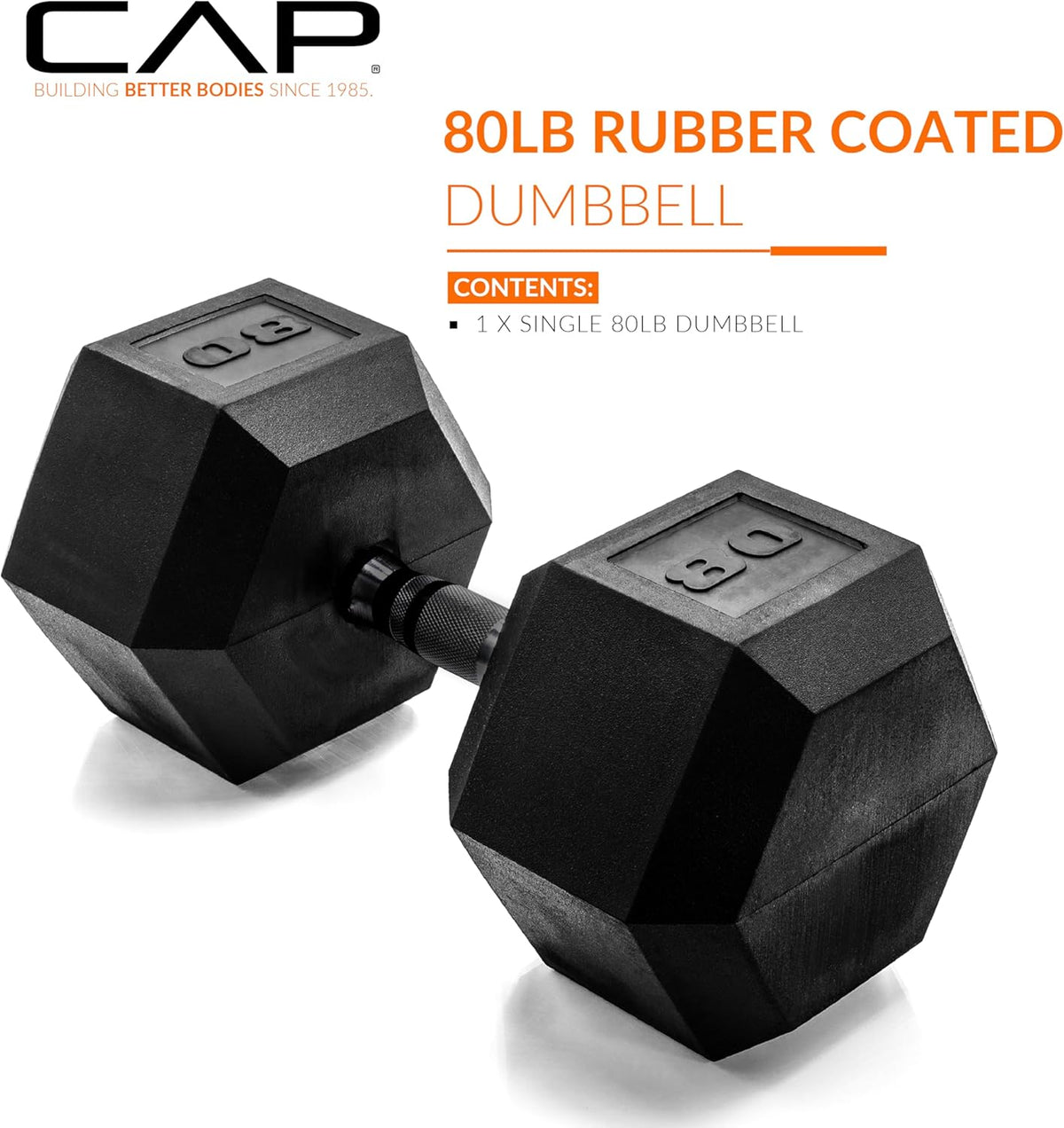 CAP Barbell Rubber Hex Dumbbells