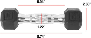 CAP Barbell, 12lb Coated Rubber Hex Dumbbell, Pair 